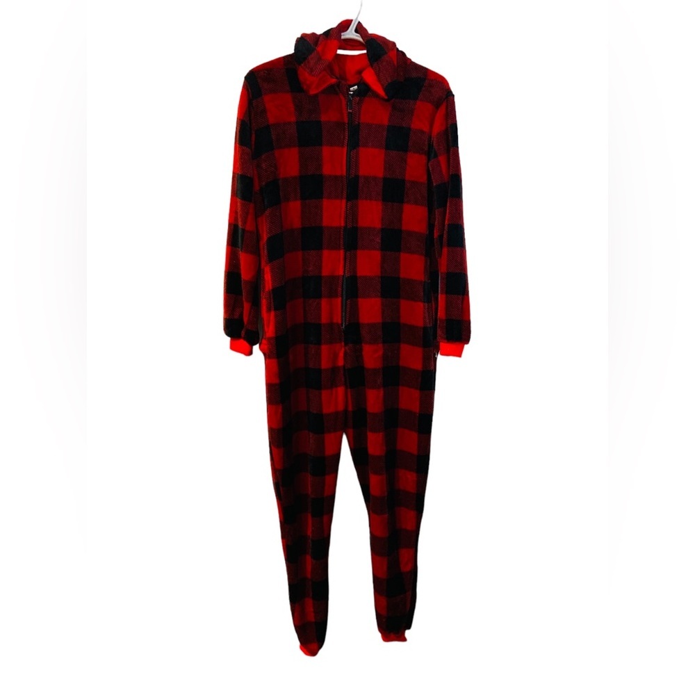 âď¸ Lumberjack Flanel Red Onesie Jumpsuit with easy access rear Zipâď¸â¤ď¸